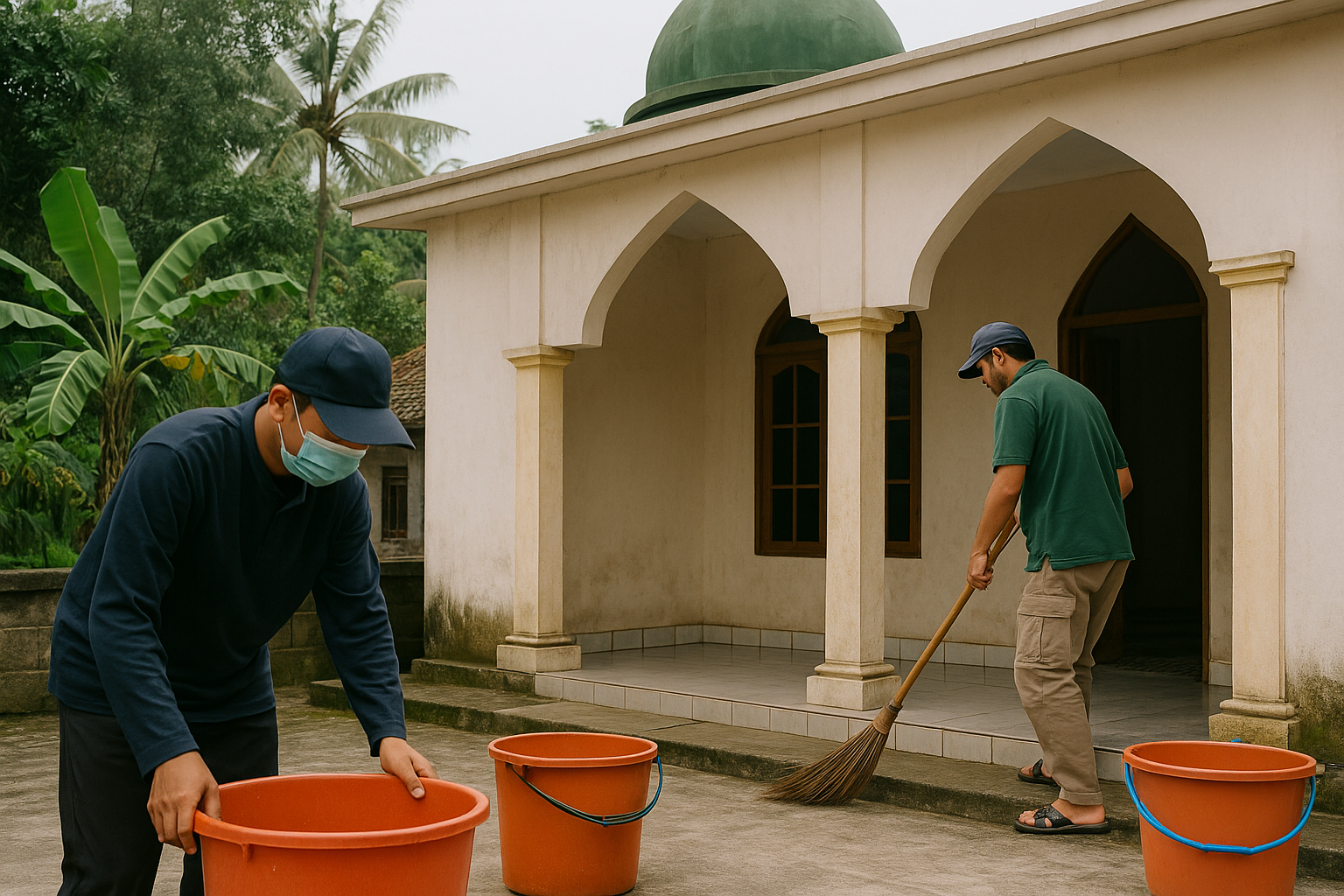 Aksi Nyata di Tengah Kesunyian: Sedekah Nasi dan Bersih-Bersih Masjid